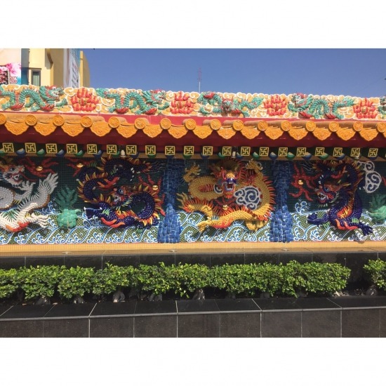 รับงานเขียนภาพผนังมังกร ลวดลายจีน